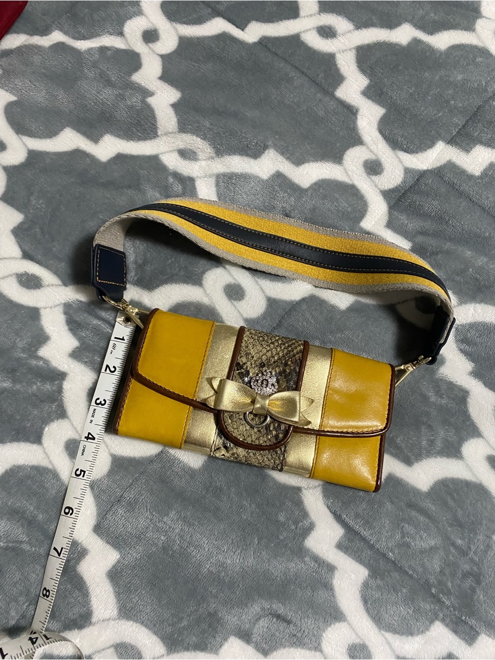 My Flat in London yellow purse bag wristlet wallet